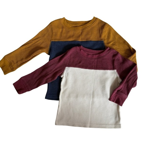 Cat & Jack Other - Cat & Jack Waffle Knit Thermal Shirts Toddler Multicolor 2T